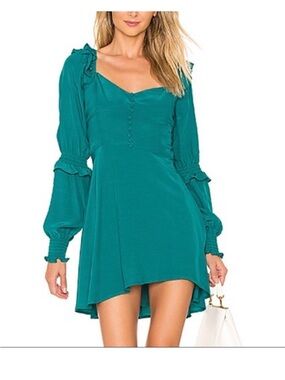 For Love And Lemons Teal Blue Mini Dress S